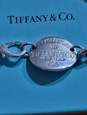 Tiffany & Co. Sterling Silver 'Please Return to Tiffany' Chain Bracelet - Silver